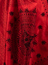Red Cotton Saree with Black Kantha stitch